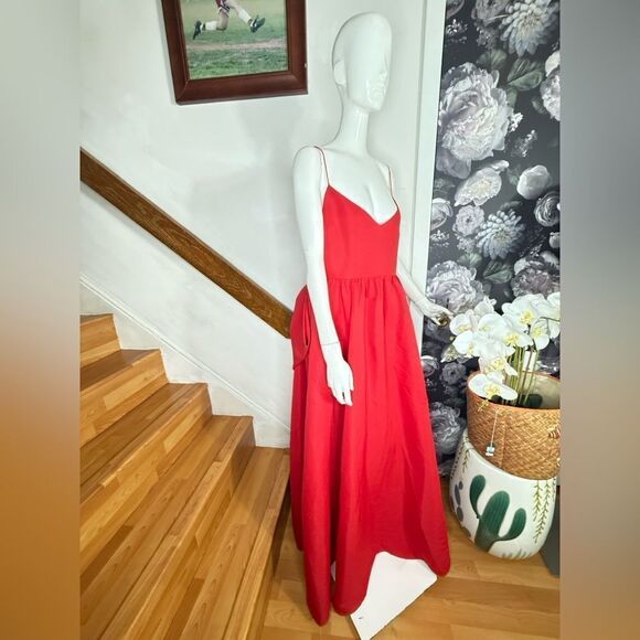 BHLDN Red Sleeveless Spaghetti Strap Maxi Dress - Picture 9 of 11